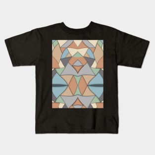 Retro Origami Repeated Pattern Kids T-Shirt